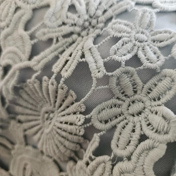 LULUS SAGE GREEN LACE AND LINED MINIDRESS - Picture 2 of 6